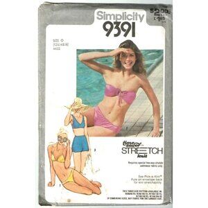 Simplicity‎ Sewing Pattern 9391 Bikini Swimsuit Shorts Size 12-16
